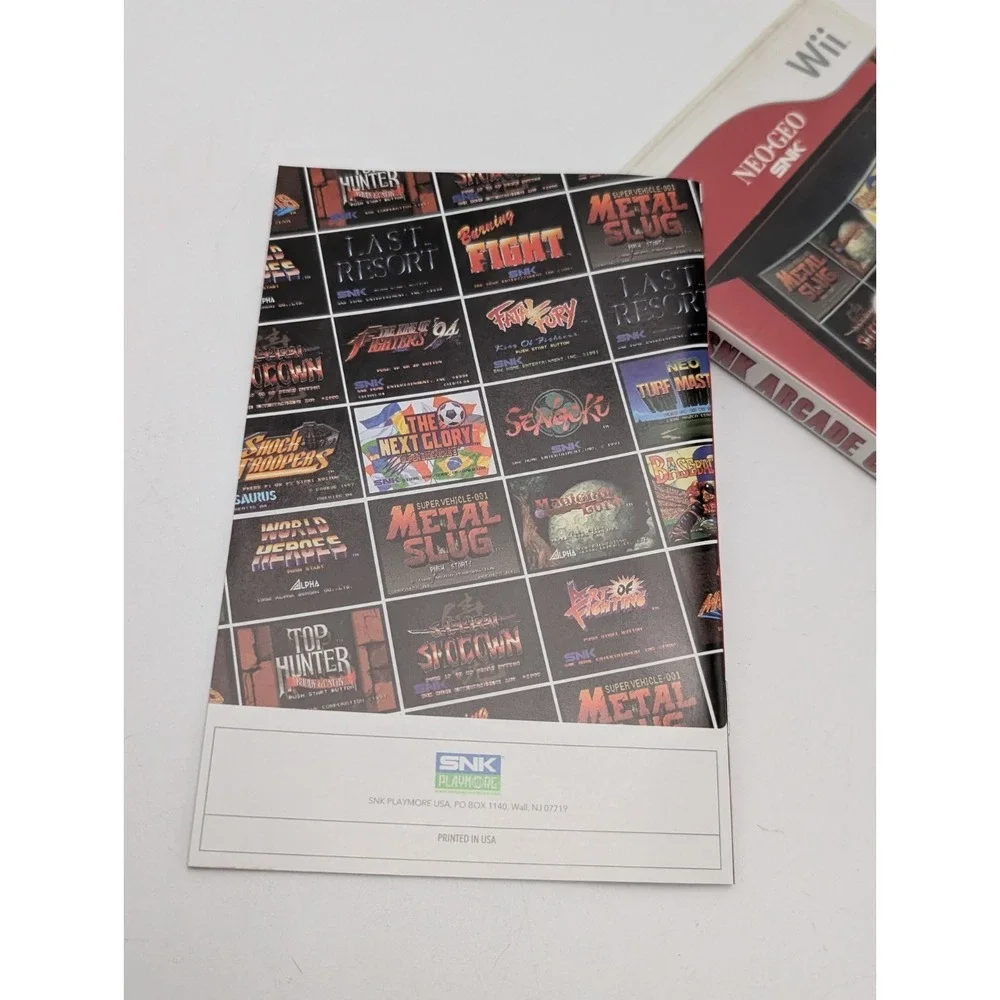 Nintendo Wii Neo-Geo SNK Arcade Classics Vol. 1 Case & Manual Only